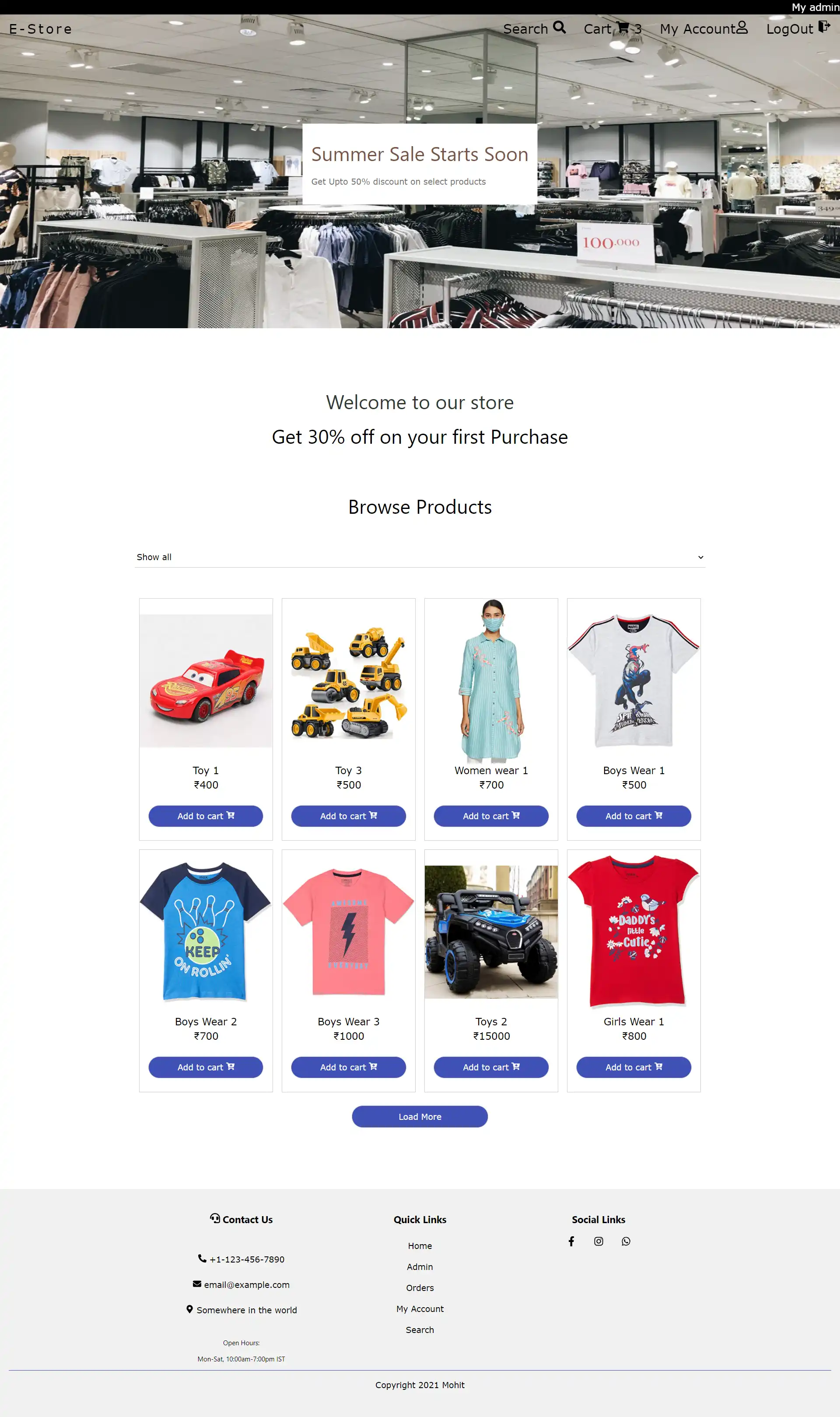 Ecommerce Store Demo